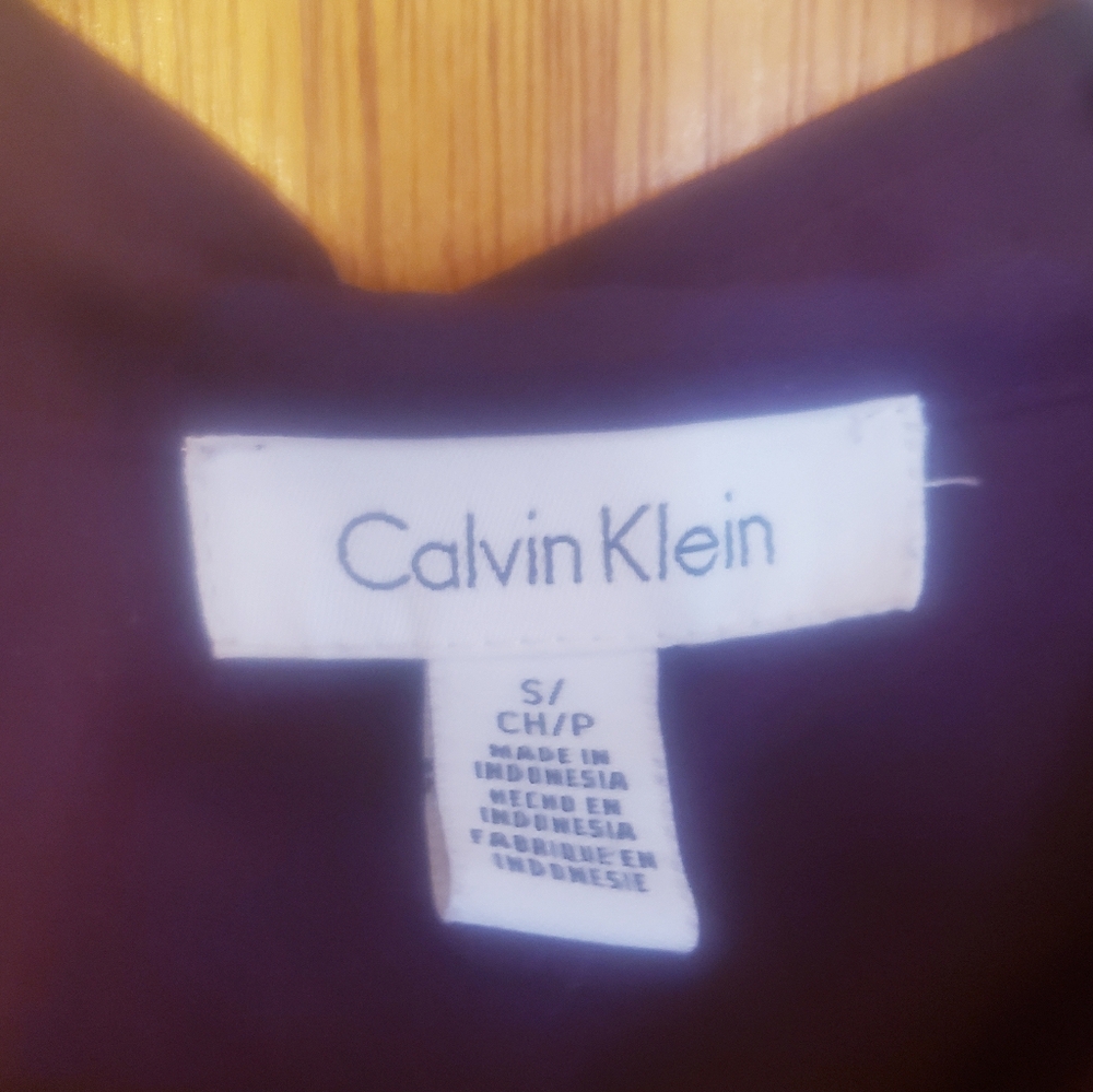 Calvin Klein Plum Purple Button-Up Blouse - Picture 2 of 5